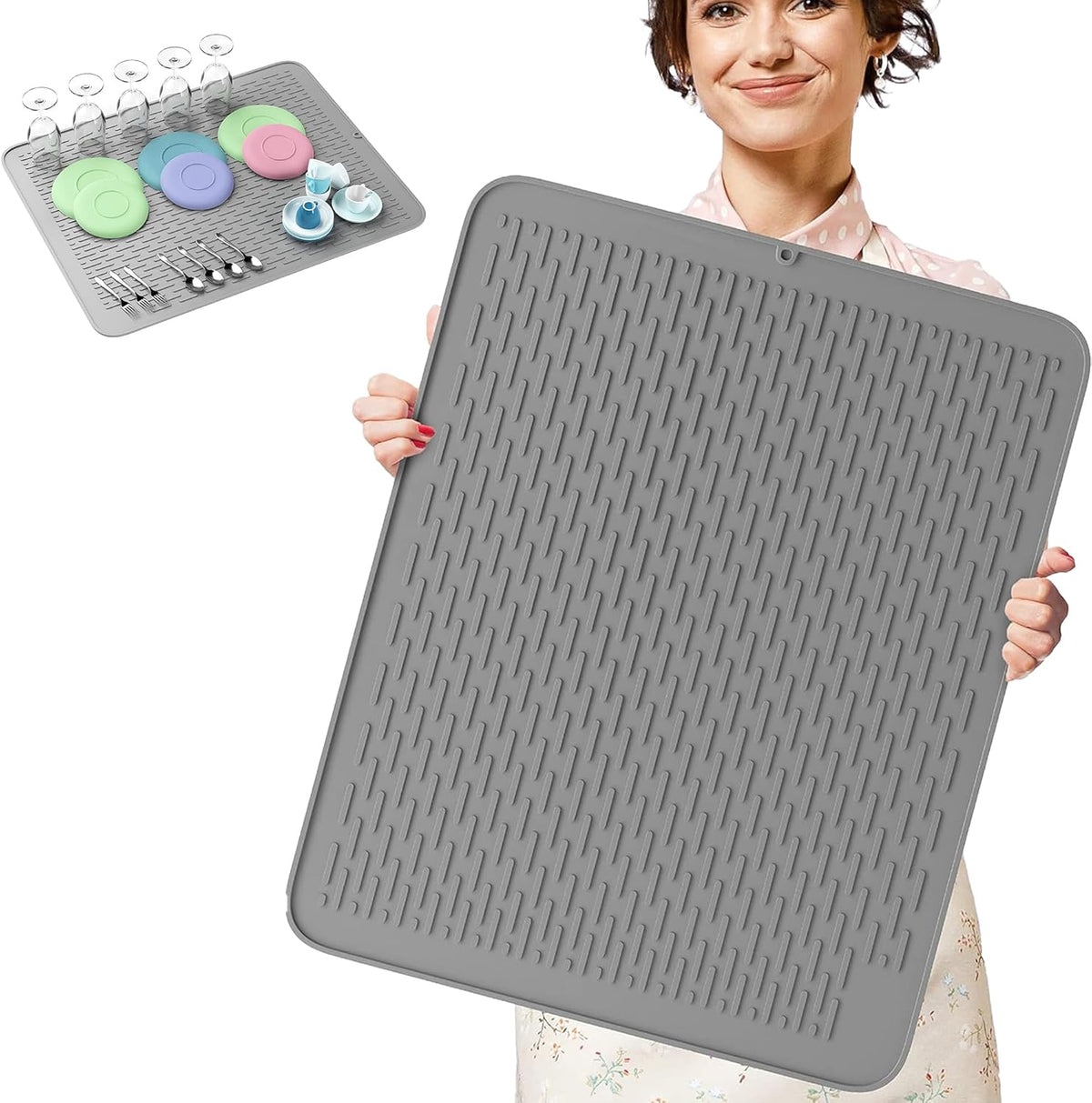 Monster Mat Extra Large Silicone Dish Drying Mat (30"x24") – Heavy Duty & Fast-Drying Silicone Mat
