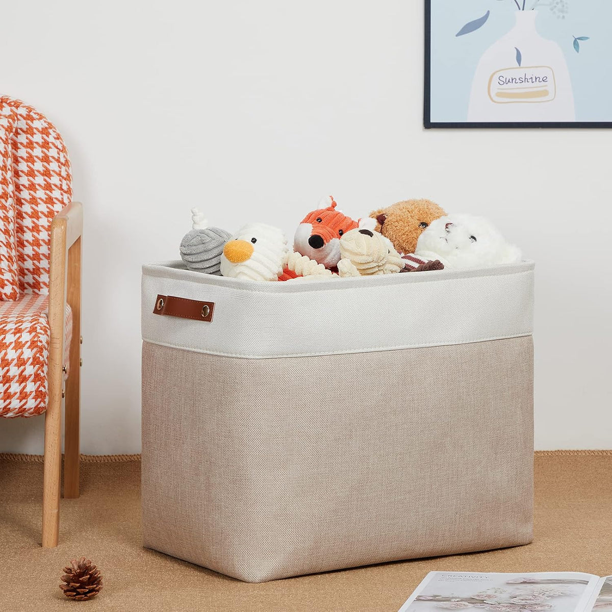 DULLEMELO Extra Large Storage Baskets, Fabric Storage Bins for Organizing Shelves Nursery Toys