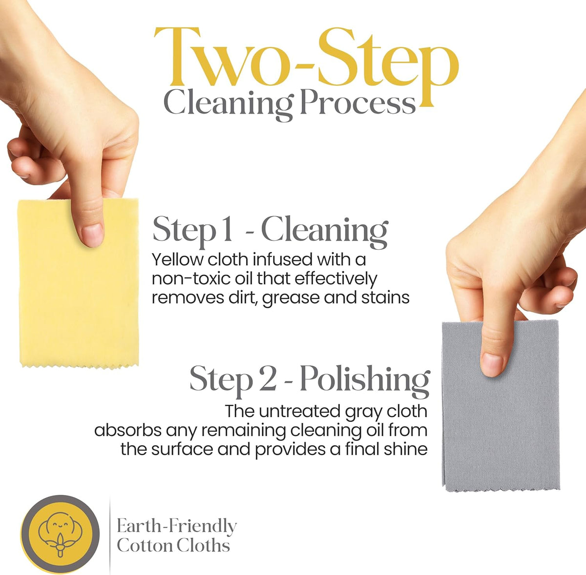Mayflower Polishing Cloth for Stainless Steel Copper Brass Chrome Made in USA Non Toxic 2 Cotton