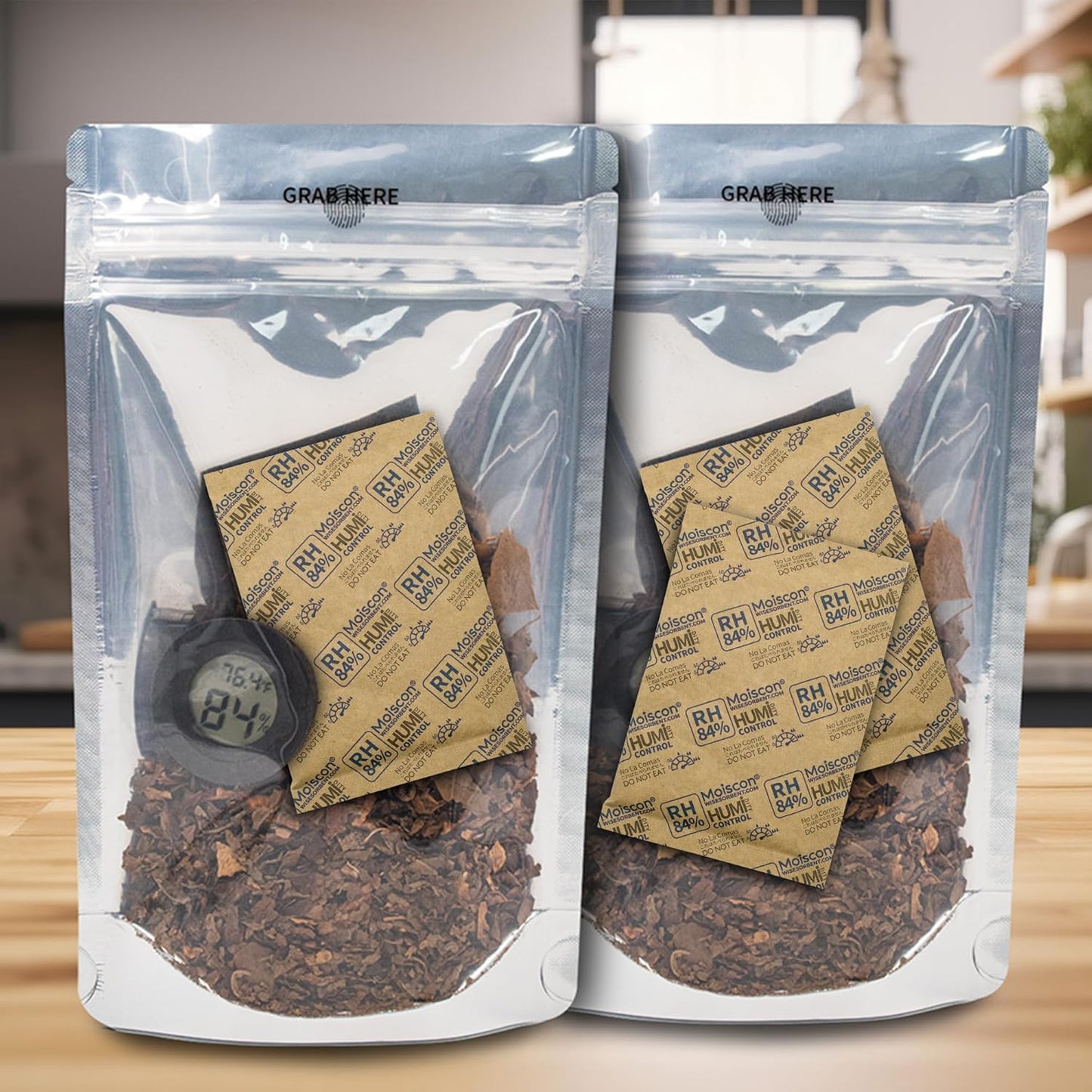 84% Two-Way Humidity Control Packs for Storing 1 lb ??Size 60 ??25 Pack ??Seasoning Packets