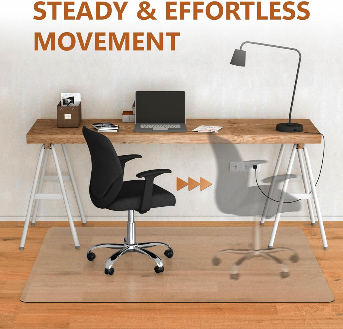 Large Office Chair Mat for Hardwood Floor- 46" x 72" Clear Computer Desk Chair Mat for Hard