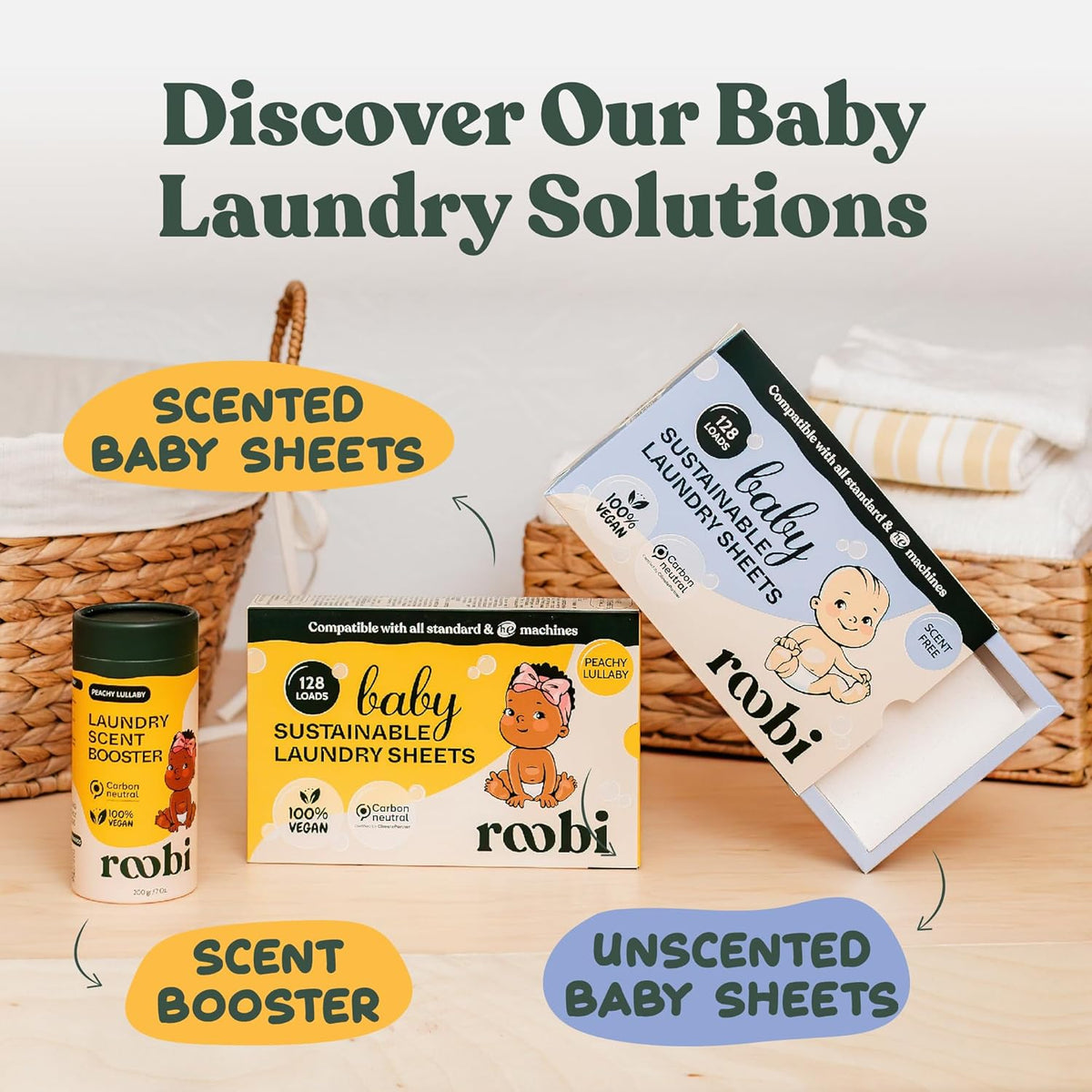 Roobi Sustainable Laundry Scent Booster Beads. Linen Breeze Fragrance Laundry Beads. 500 gr Bulk