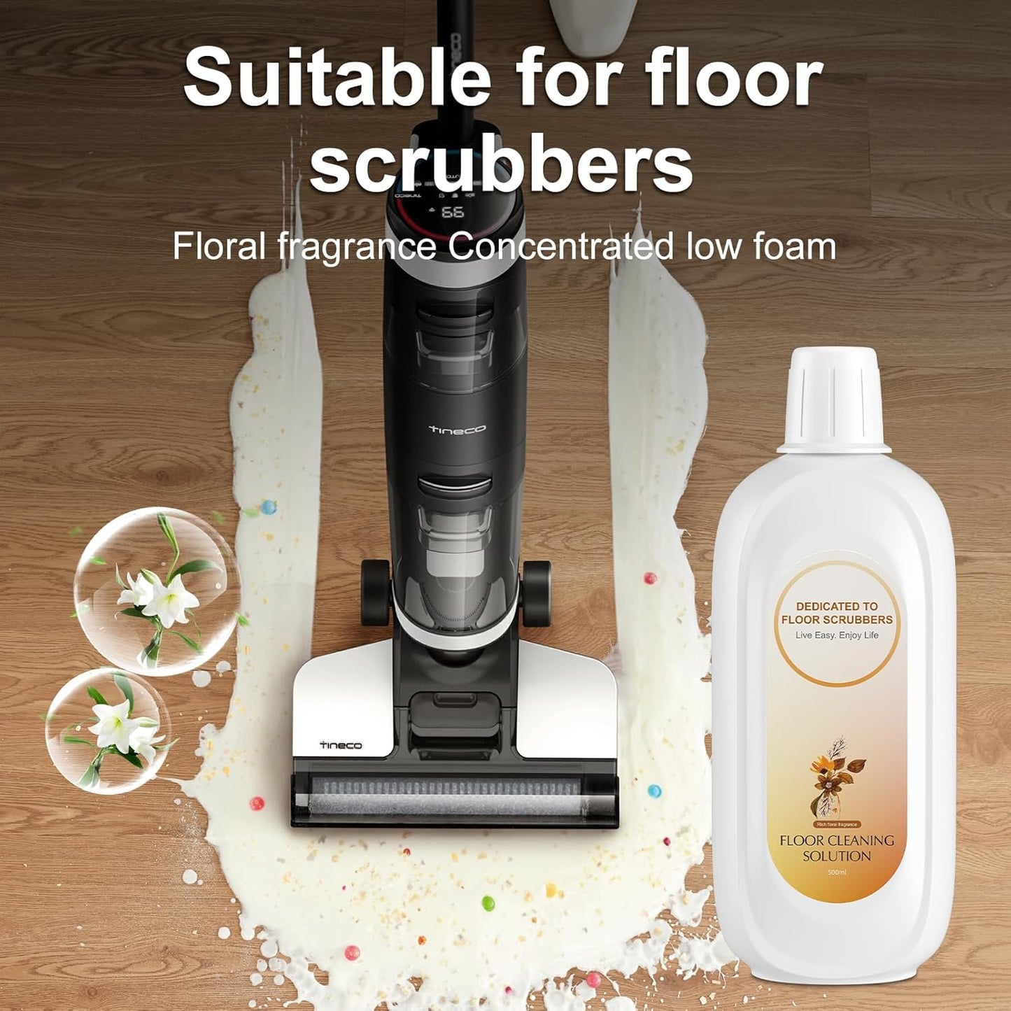 Floor Cleaning Solution Compatible With Tineco , Deep Cleans for Multiple Hard Floors, Suitable