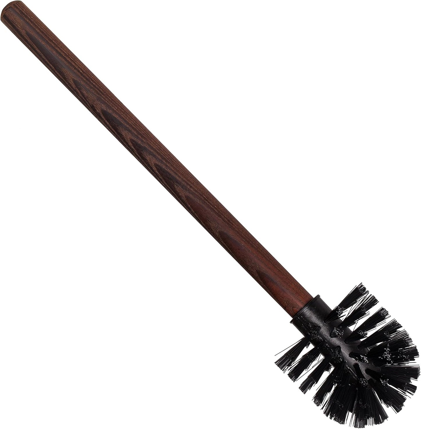 REDECKER Nylon Toilet Brush with Dark Coated Metal Holder, Oiled Thermowood Handle, Replaceable