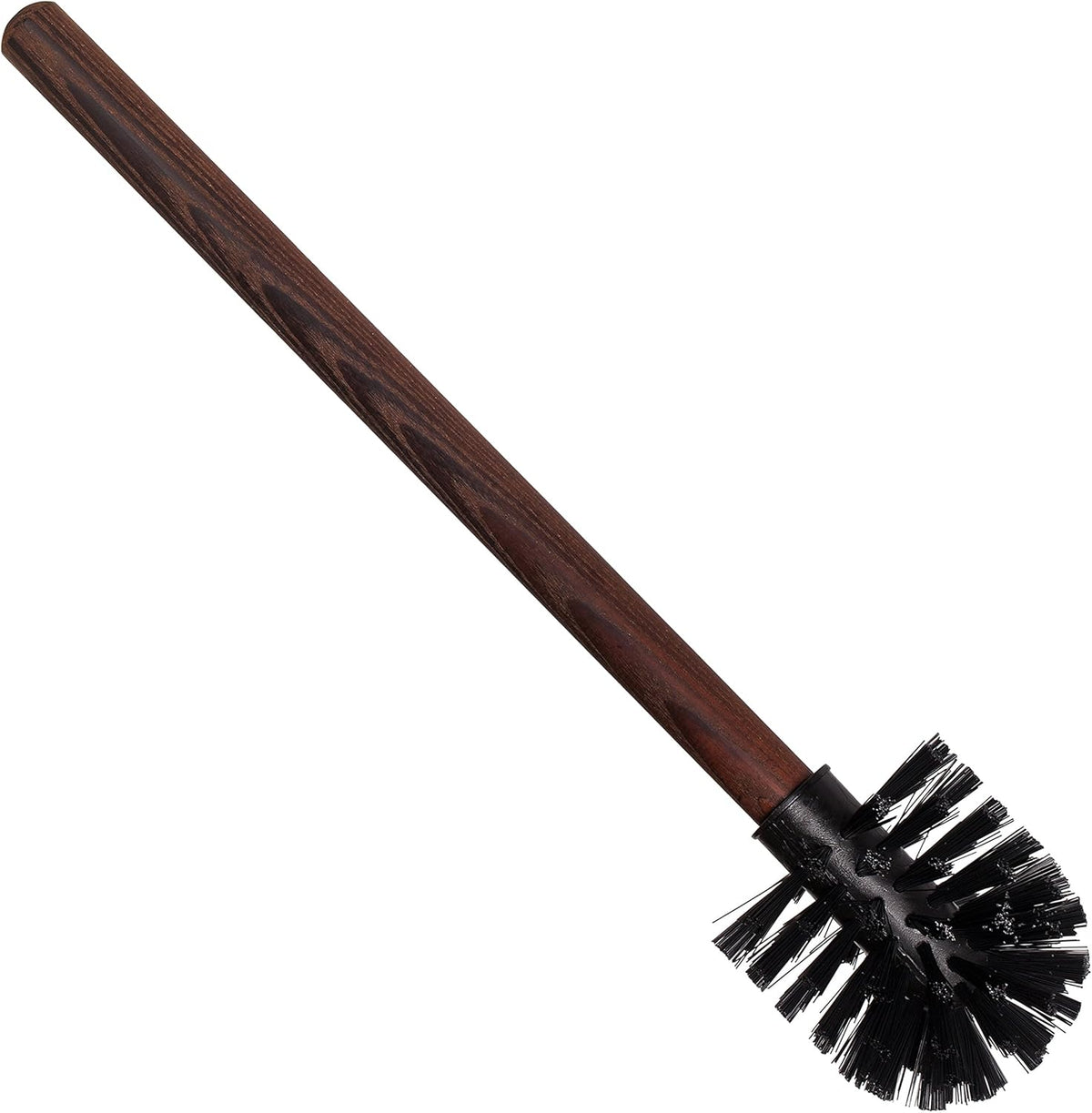 REDECKER Nylon Toilet Brush with Dark Coated Metal Holder, Oiled Thermowood Handle, Replaceable