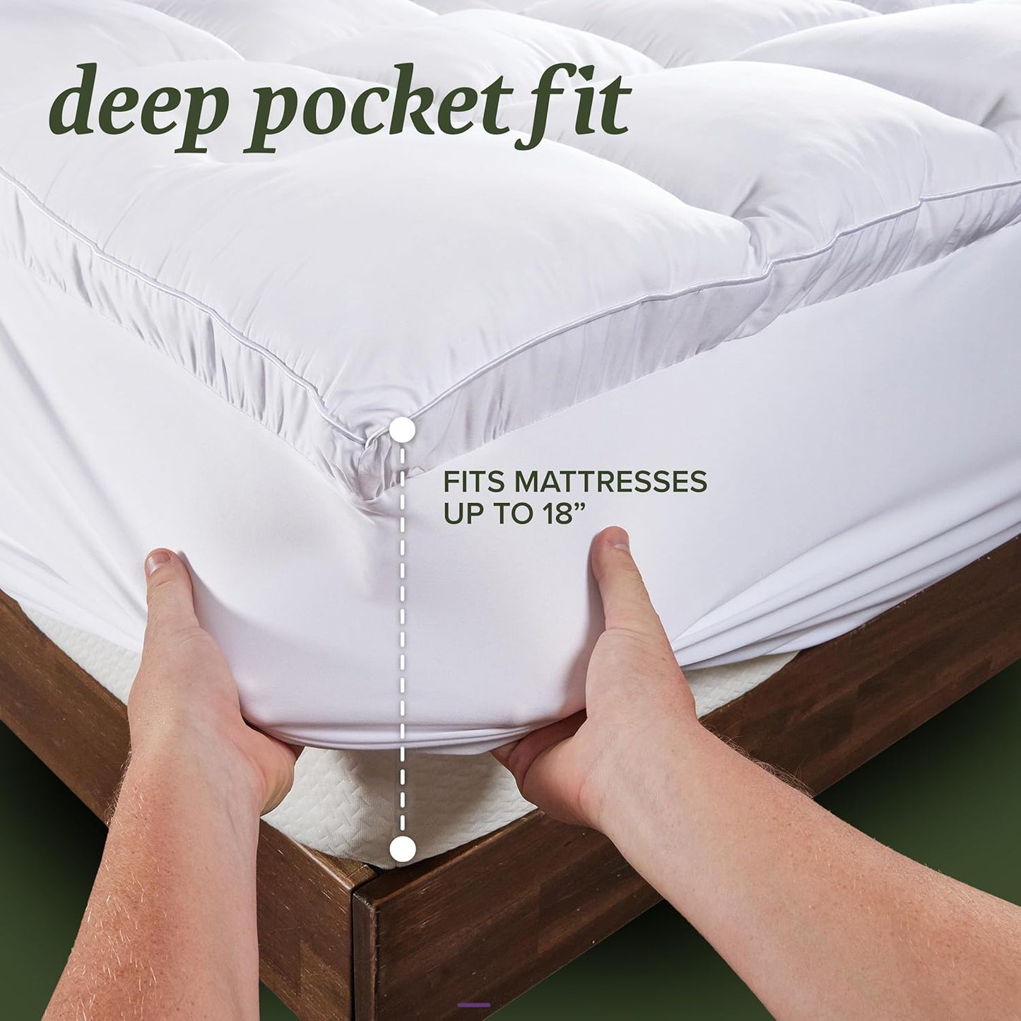 Beckham Hotel Collection California King Size Mattress Pad (Extra Padded) & Protector Hybrid