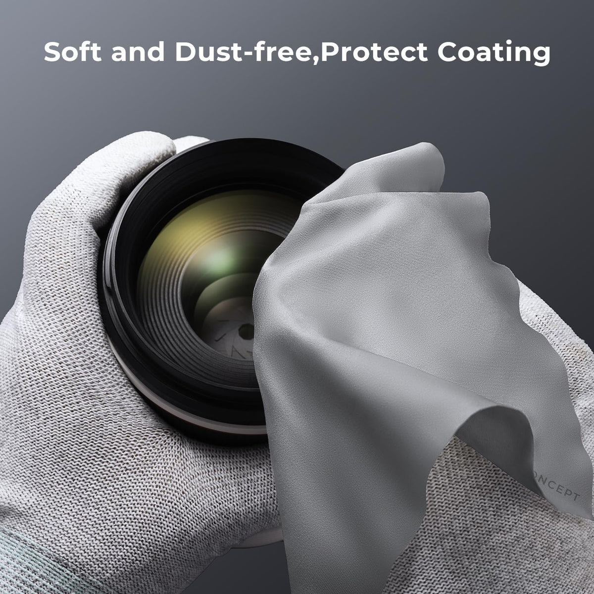 K&F Concept 6 Pack Microfiber Cleaning Cloths - Lens Cleaning Cloth for Cleaning Camera Lenses