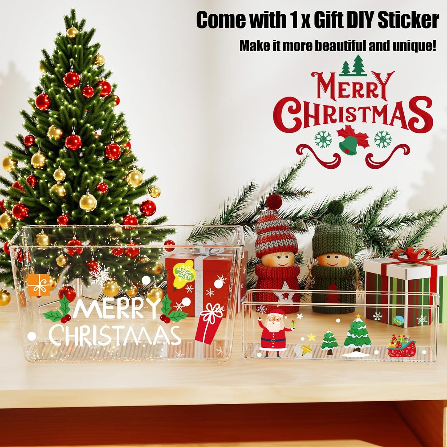 Set of 8 Clear Plastic Storage Bins, 6 Large +2 Small Pantry Organizers and Storage Containers for