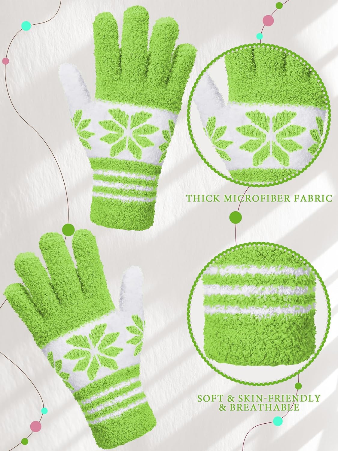 Patelai 3 Pairs Microfiber Plant Dusting Gloves Leaf Cleaning Gloves for Indoor Plants, Blinds