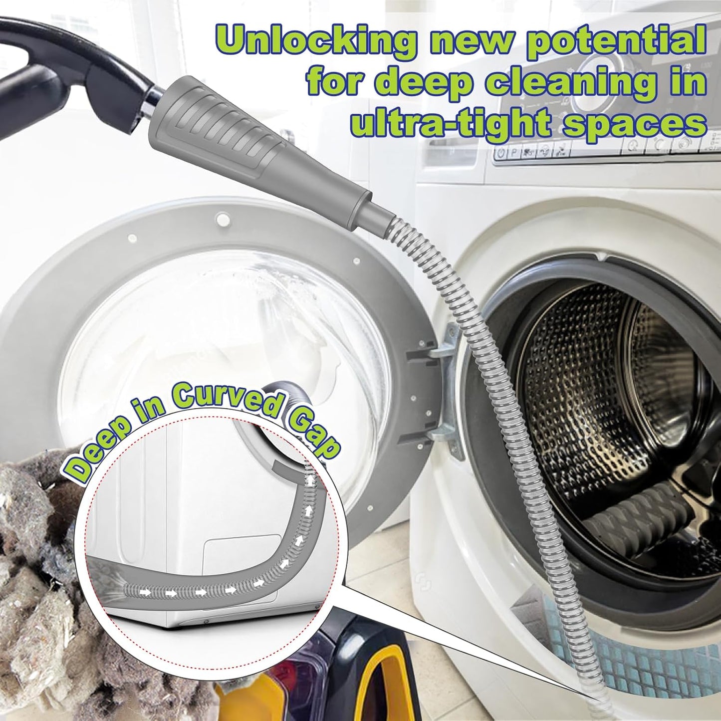 Sealegend Dryer Vent Cleaner Kit Dryer Lint Vacuum Attachment Lint Remover,Dryer Vent Vacuum Hose