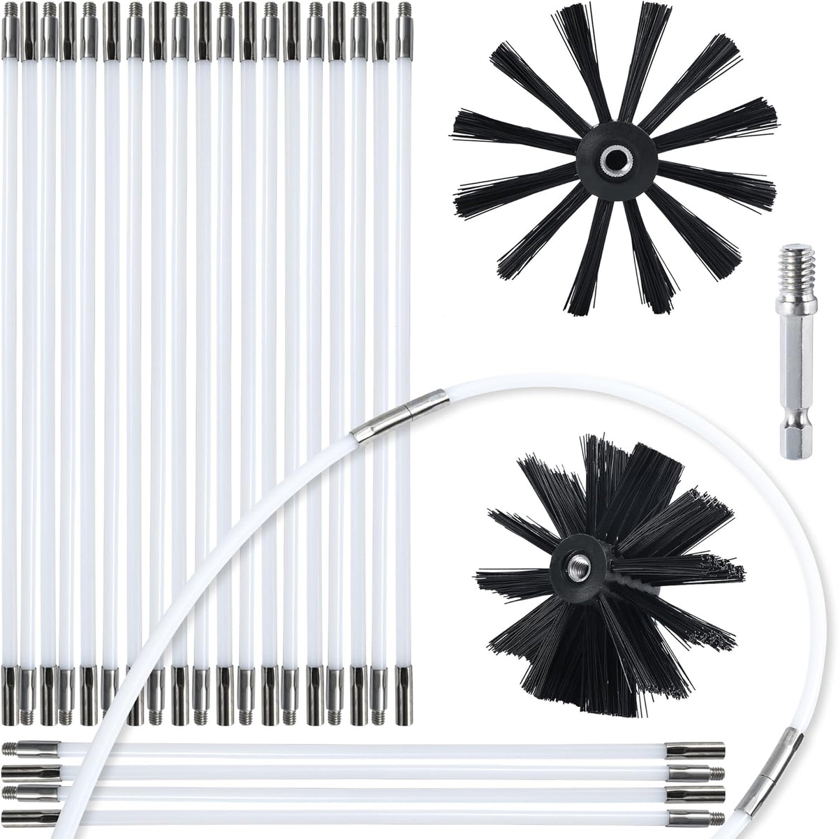 HOKLNUSE Dryer Vent Cleaner Kit Chimney Sweep Cleaning Tools Pellet Stove Cleaner Kit Air Dryer