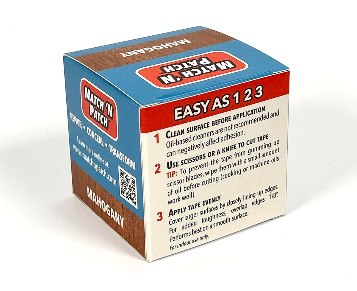 MATCH 'N PATCH Realistic Wood Grain Repair Tape - Durable Multi-Use Adhesive Tape for Furniture