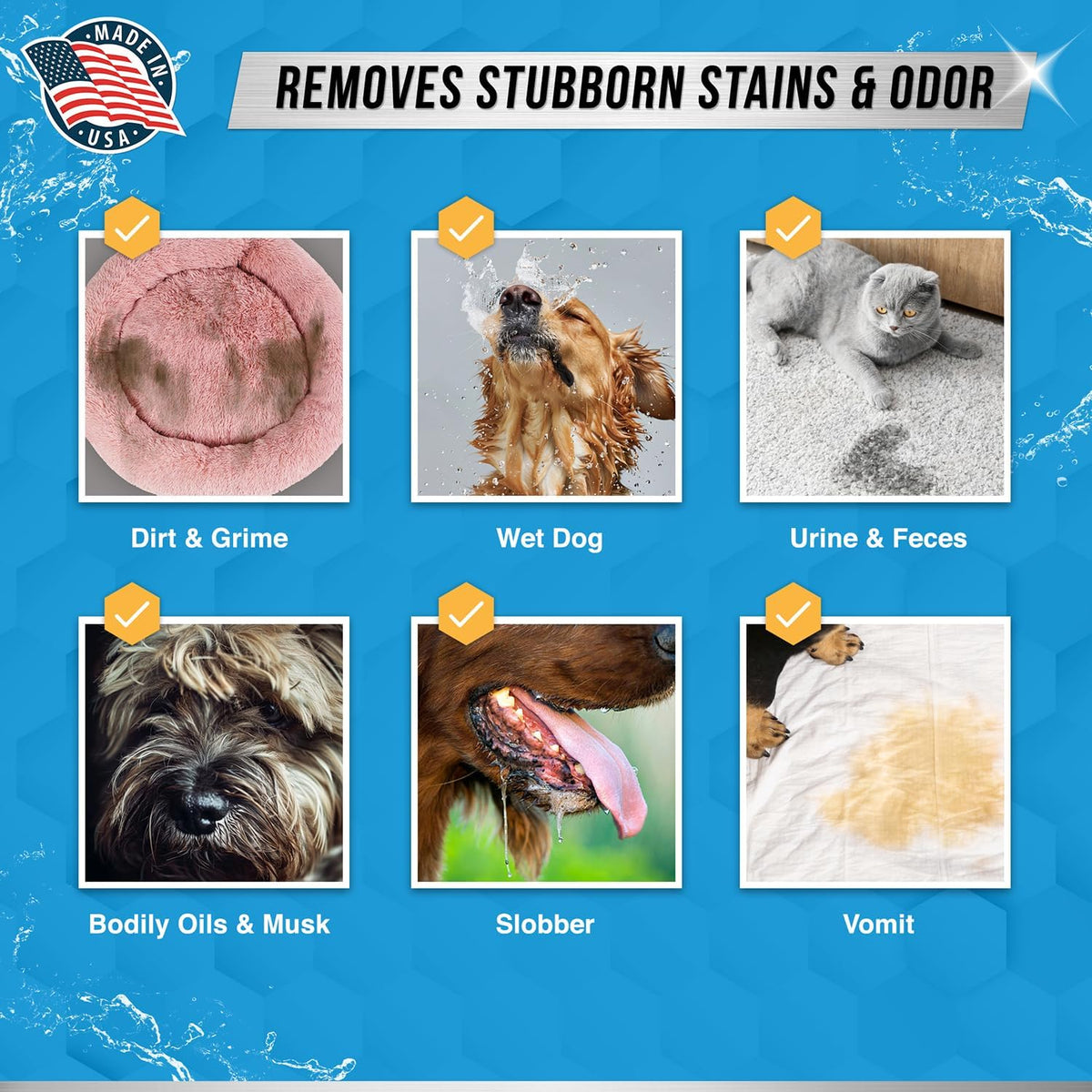 Pet Laundry Detergent Odor Remover - ACTIVE Enzyme Based Powder Detergent for Dogs Beds, Cat Pee