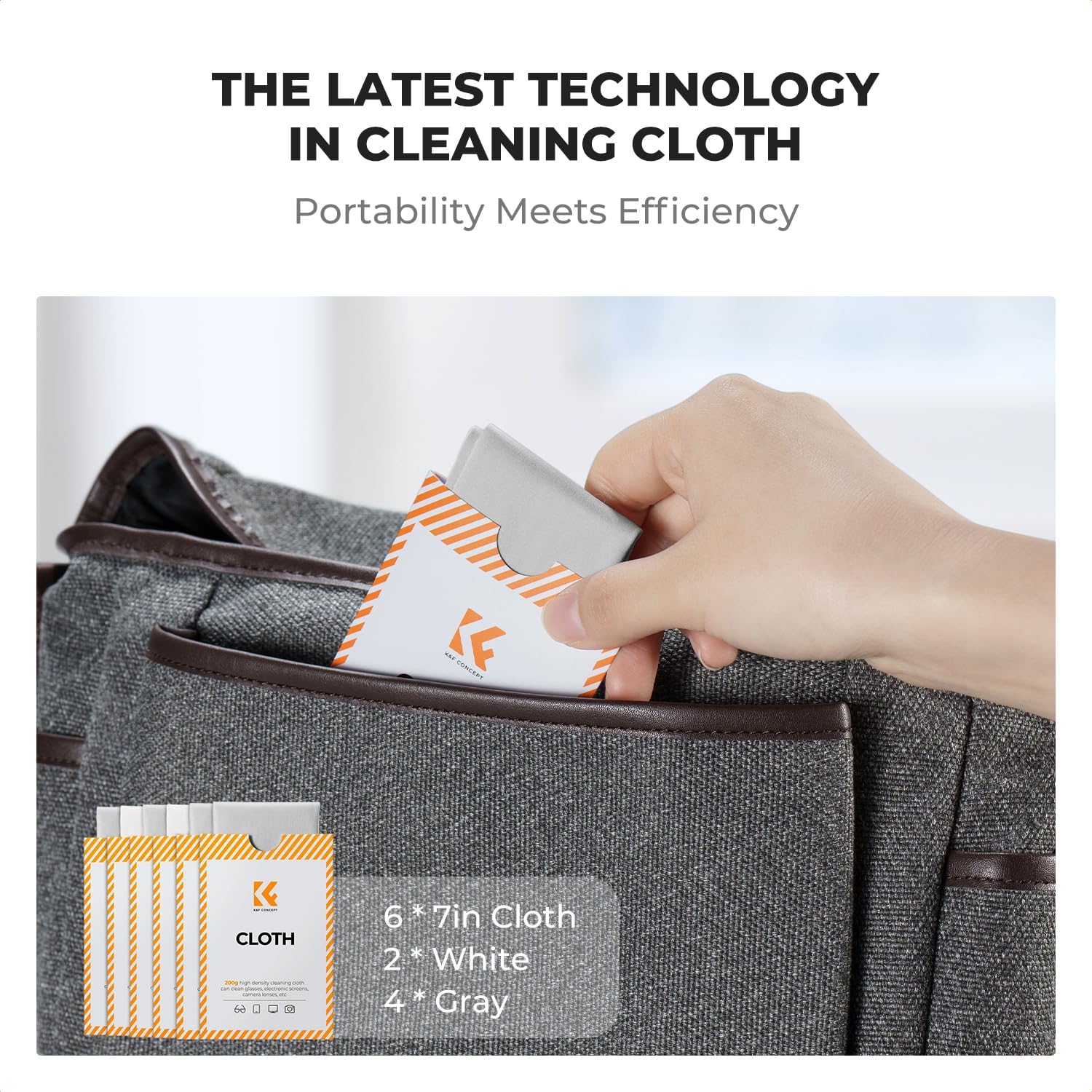 K&F CONCEPT 6 Pack Lens Cleaning Cloth | Microfiber Cleaning Cloth | Glasses Cleaning Cloths |