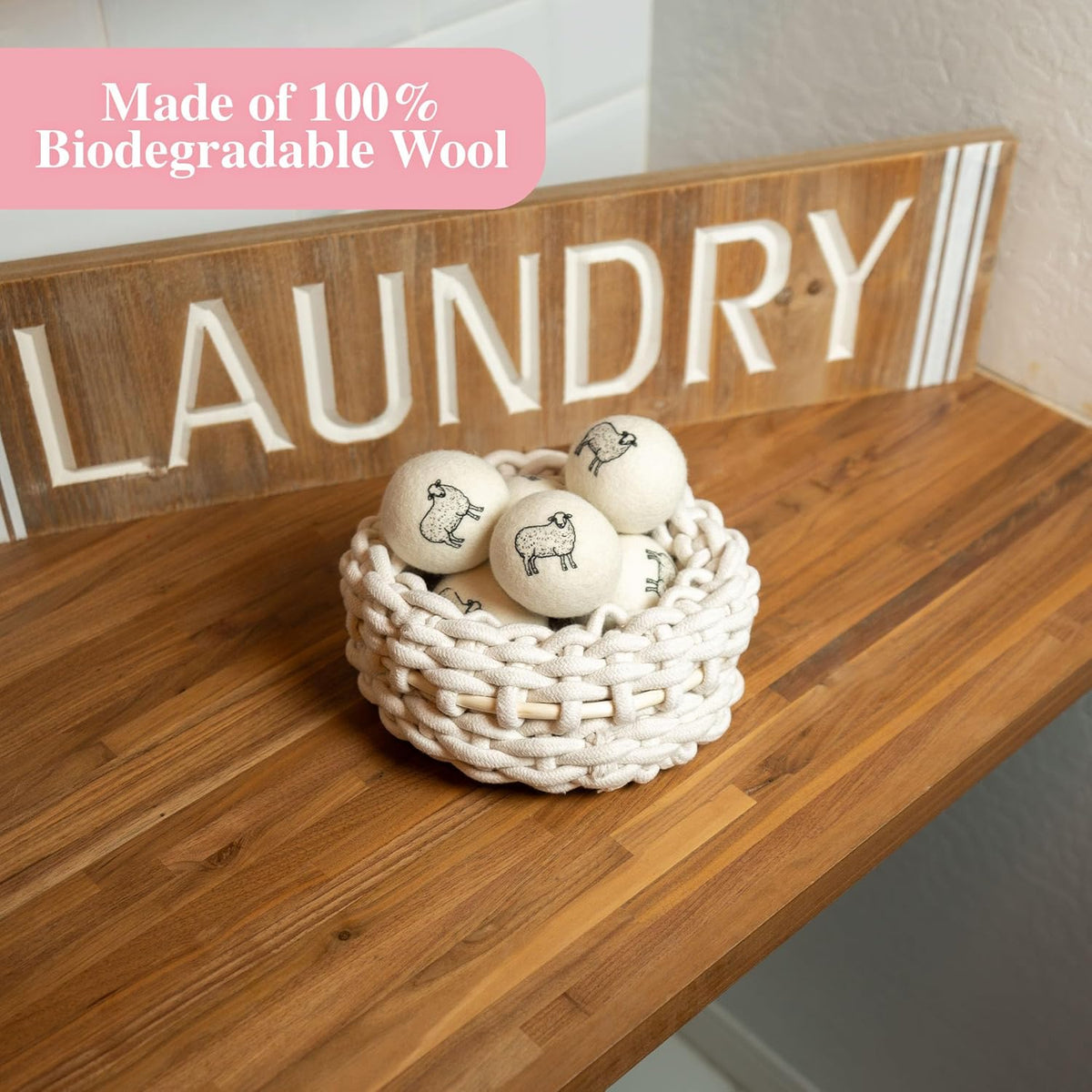 Lavender Scented Wool Dryer Balls – 6 XL Pack – Natural Fabric Softener, Reusable, Reduces Static