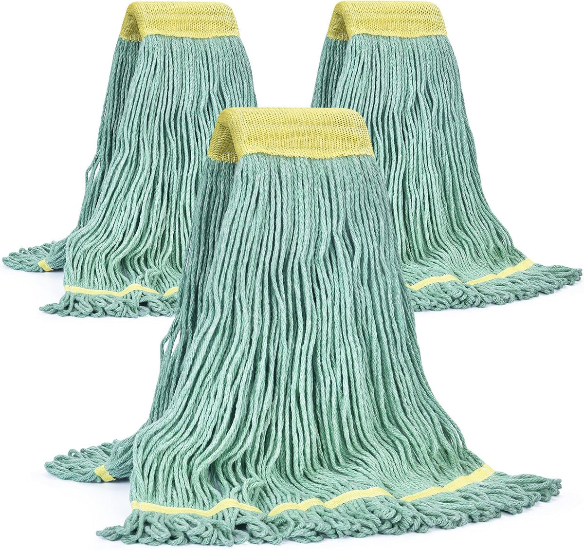 Matthew Cleaning Commercial Mop Head Replacement, 5 Inch Wide Headband, Looped End Cotton Blend