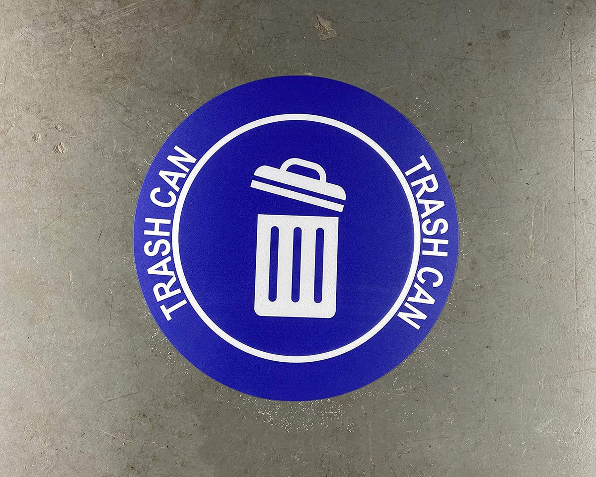 "Trash Can" Durable Laminated Vinyl Floor Sign- Sign by Graphical Warehouse- 5S Safety and Security