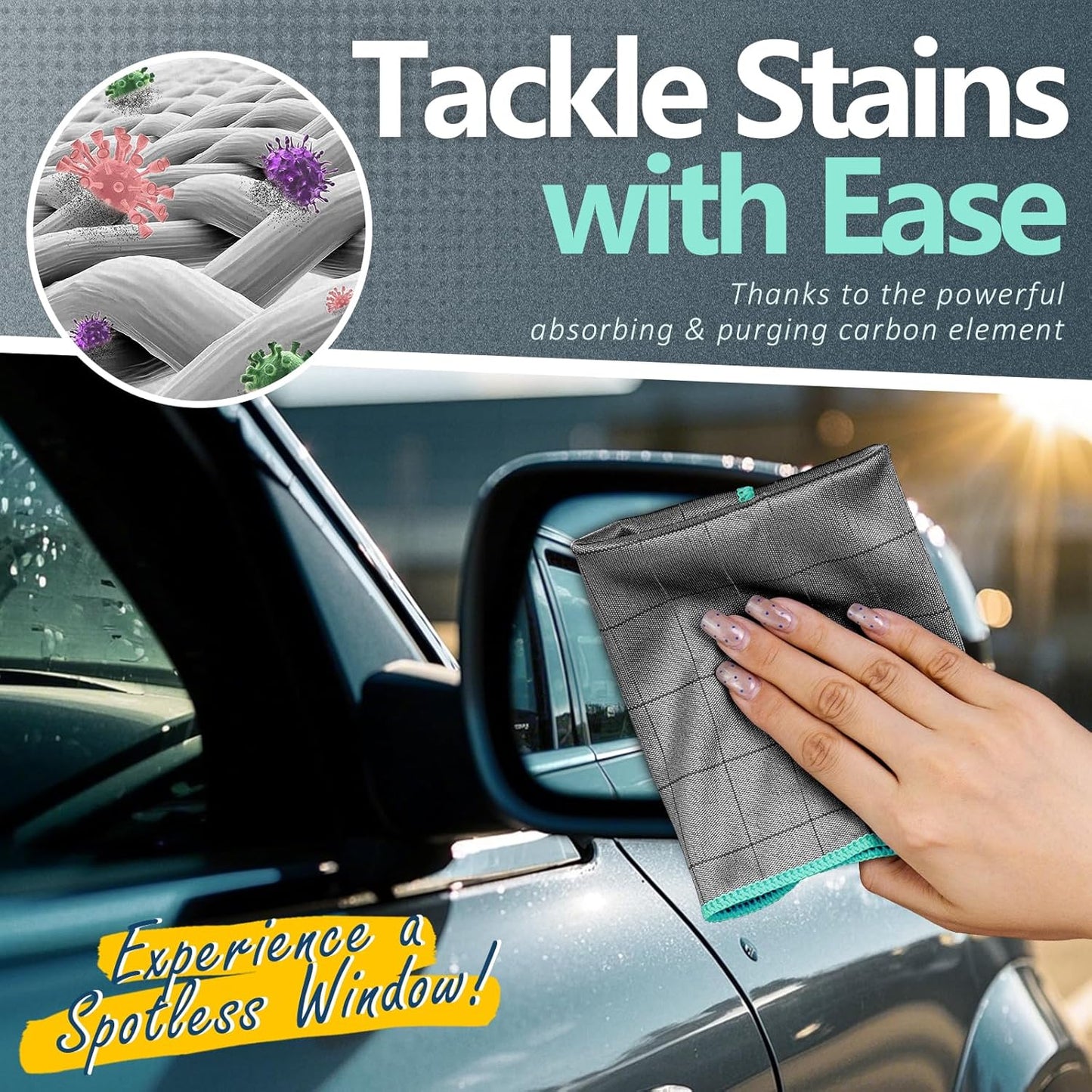 Airlab Microfiber Cleaning Cloth for Glass Cleaner Window Polishing Car Auto Detailing Lint Free