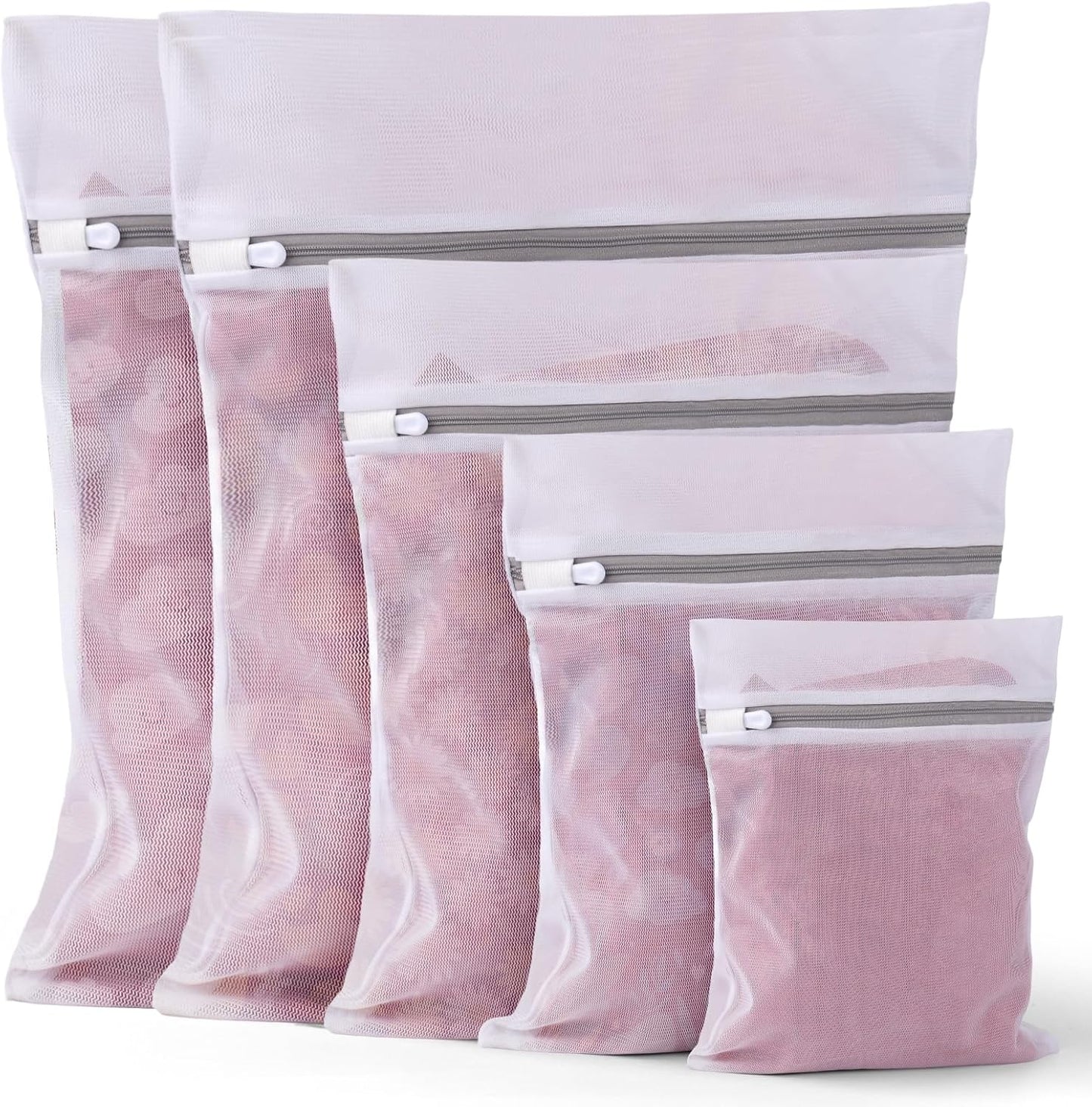 5Pcs Laundry Bags Mesh Wash Bags, Delicate Laundry Bags for Clothes, Hosiery, Underwear, Bed linen