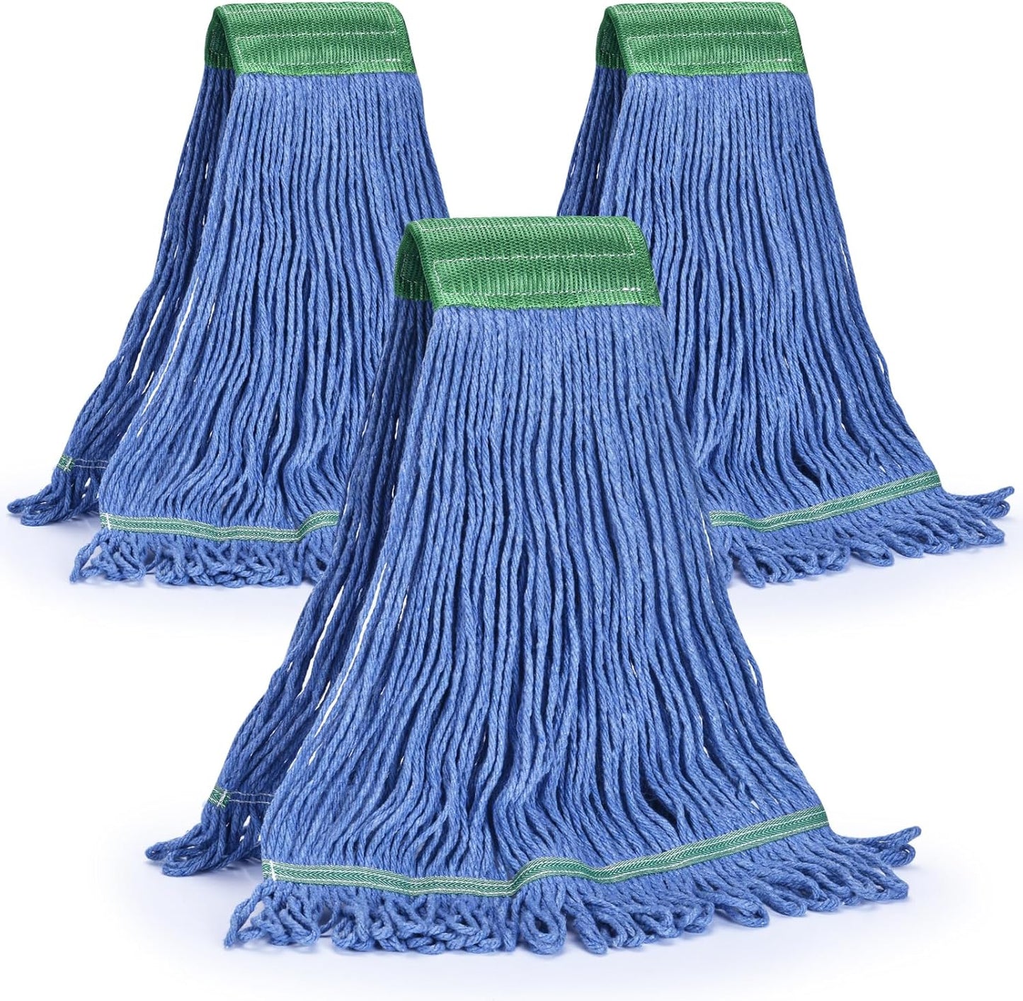 Matthew Cleaning Commercial Mop Head Replacement, 5 Inch Wide Headband, Looped End Cotton Blend