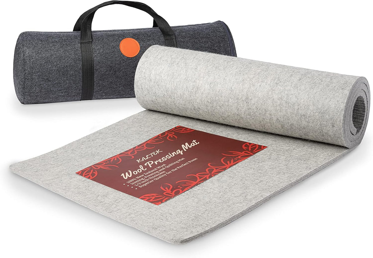 Extra Large Wool Pressing Mat 22" x 60" with Carrying Case – 100% New Zealand Wool Ironing Pad for