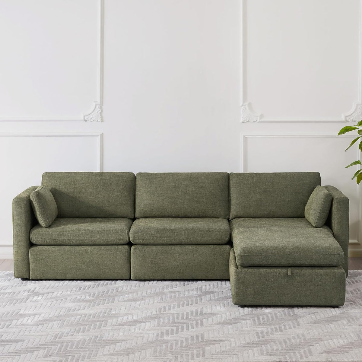 CHITA Oversized Modular Sectional Sofa, FSC Certified L Shaped Couch Reversible Chaise, Modular