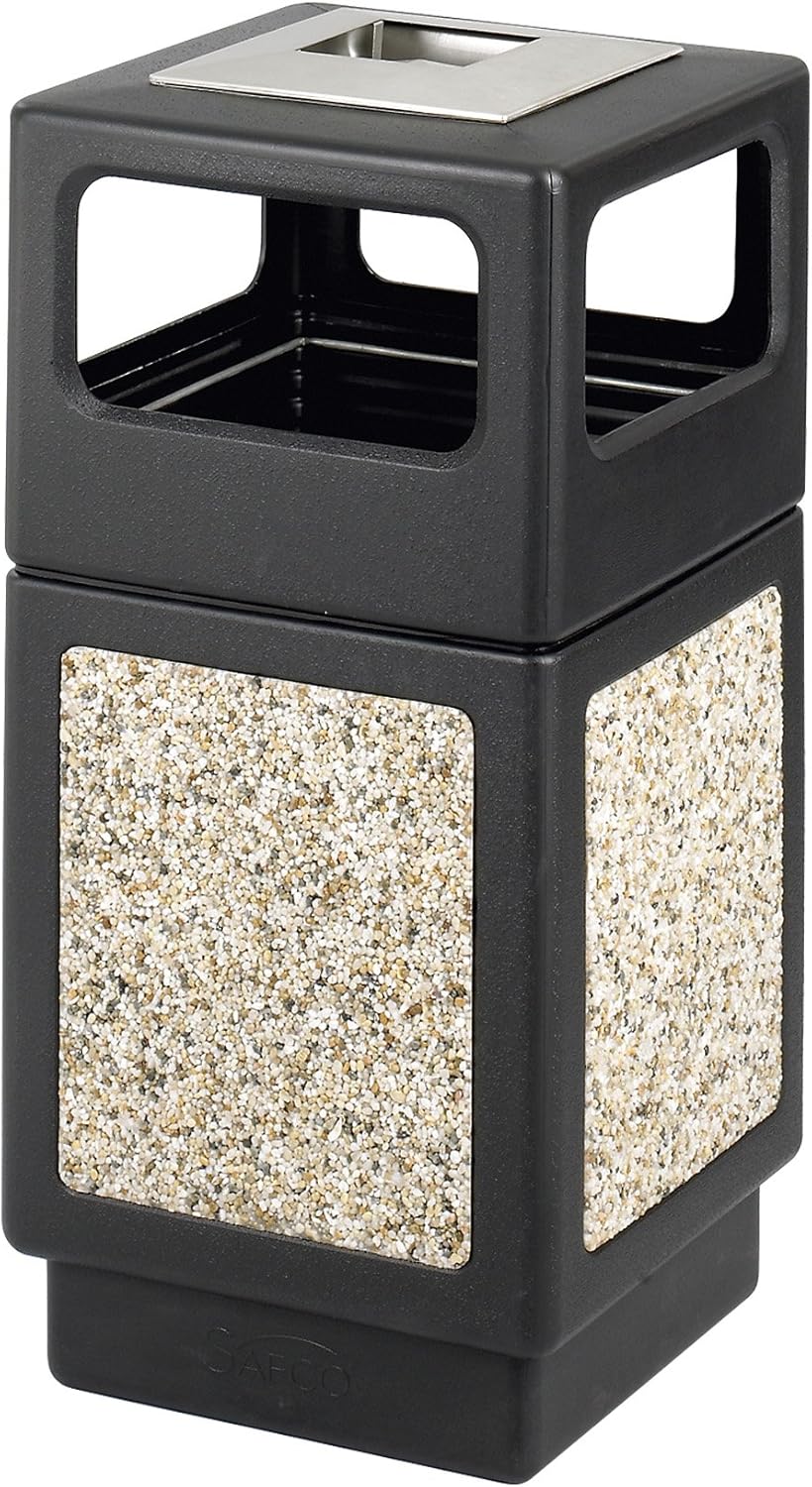 Safco Canmeleon Trash Can, 30 Gallons, Indoor and Outdoor Use, Durable & Weather-Resistant