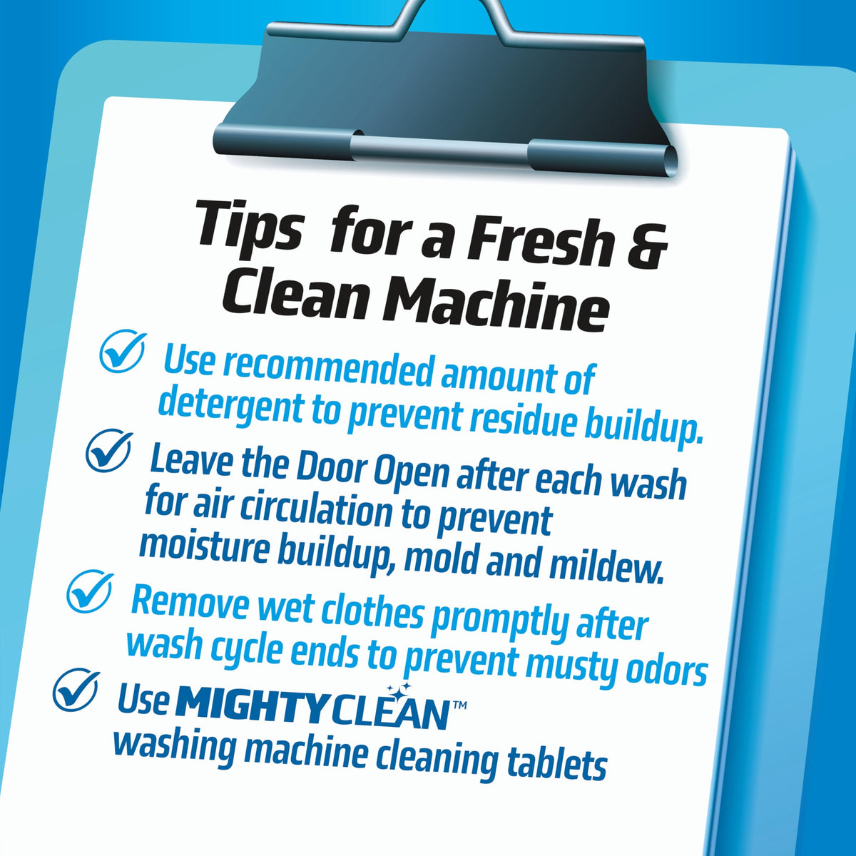 MIGHTY CLEAN Washing Machine Cleaner Tablets 24 Pack - 1 Year Supply, Septic Safe Washing Machine