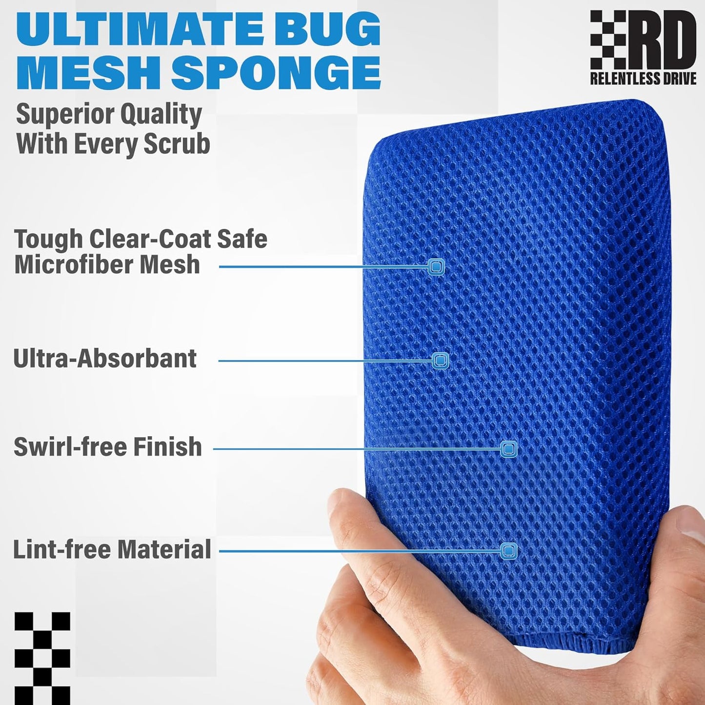 Bug Remover Car Wash Sponge (6 Pack) Bug and Tar Remover for Cars Exterior – view 3