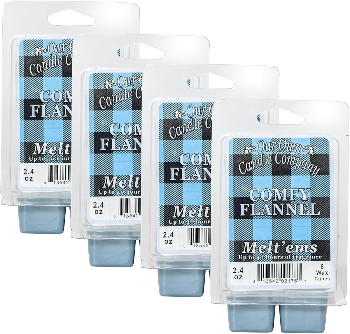 Our Own Candle Company Premium Wax Melt, Comfy Flannel Scent, Handmade in The USA, 24 Cubes (4