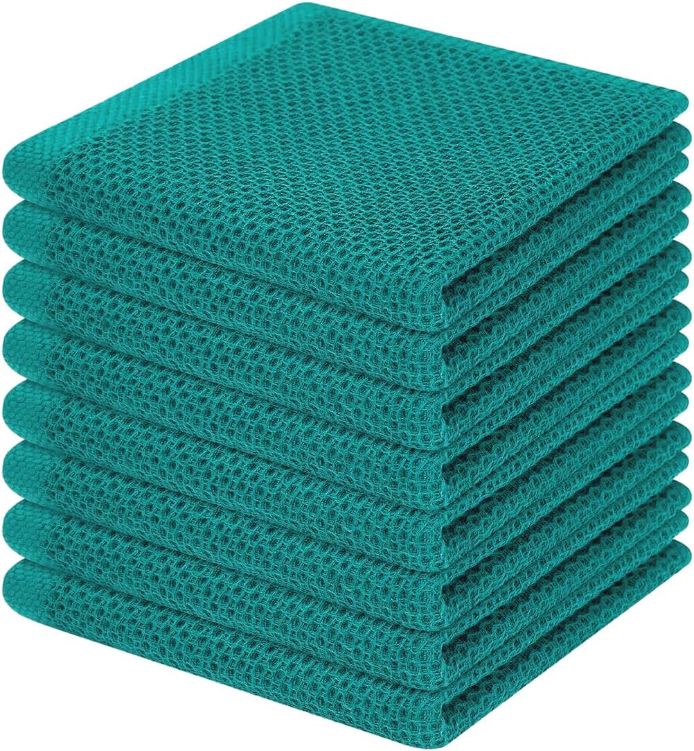 Homaxy 100% Cotton Waffle Weave Kitchen Dish Cloths, Ultra Soft Absorbent Quick Drying Dish Towels