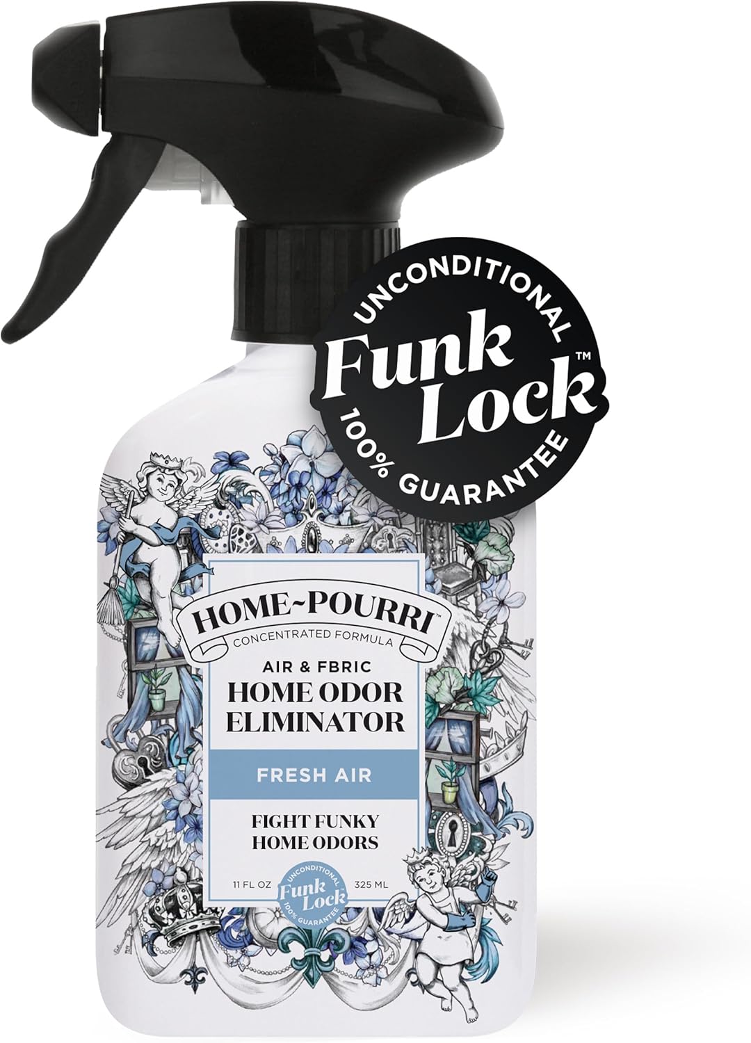 Home-Pourri Air + Fabric Multi-Purpose Odor Freshener Spray, 11 Fl Oz, Up to 570 Uses, Fresh Air