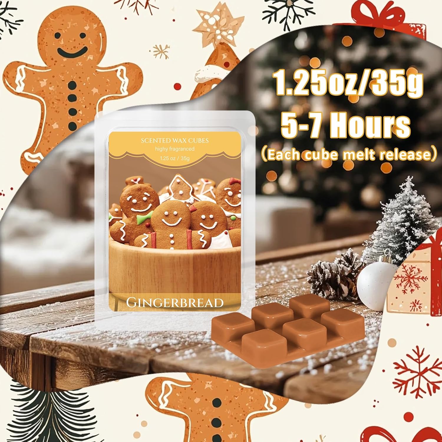 SCENTORINI Christmas Wax Melts, Wax Cubes Strong Scent 12 Pack, Scented Wax Melts, Long Lasting Soy