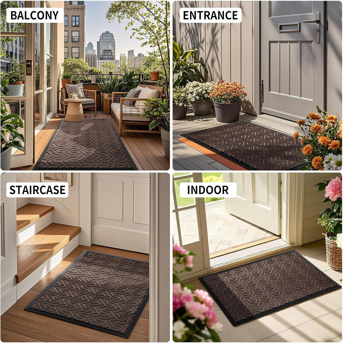 Yimobra Large Door Mat Outside Entrance 47x32, Waterproof Heavy Duty Outdoor Mats for Front Door