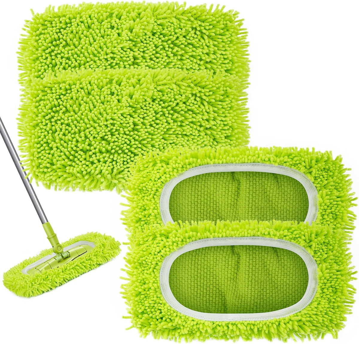 Reusable Dry Sweeping Cloths Microfiber Wet Mop Pads Compatible with Swiffer Sweeper Mop