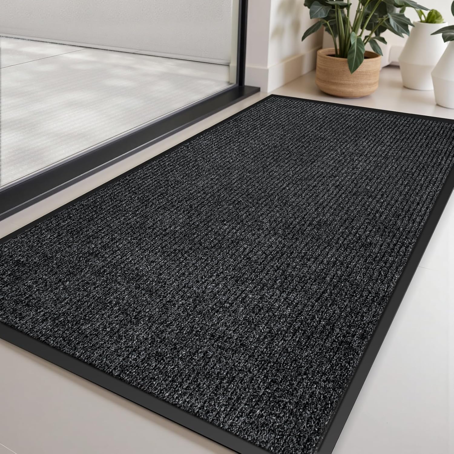 Vicwe Indoor Outdoor Door Mat, 3'x4' Heavy Duty Front Door Mat, Non-Slip Washable Doormats Entrance