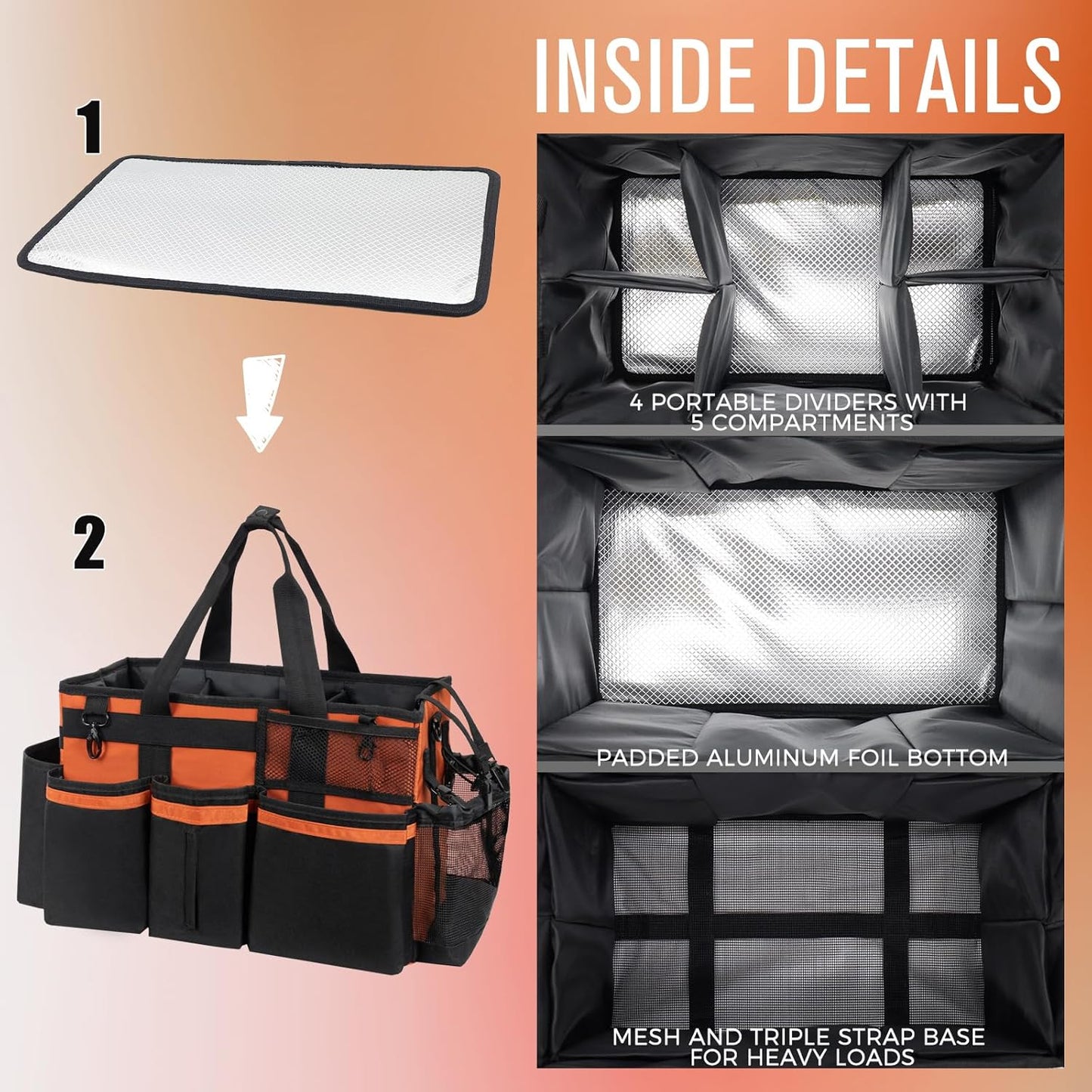 Wearable Cleaning Caddy, Cleaning Caddy Supplies Organizer with Handle & Shoulder Straps for