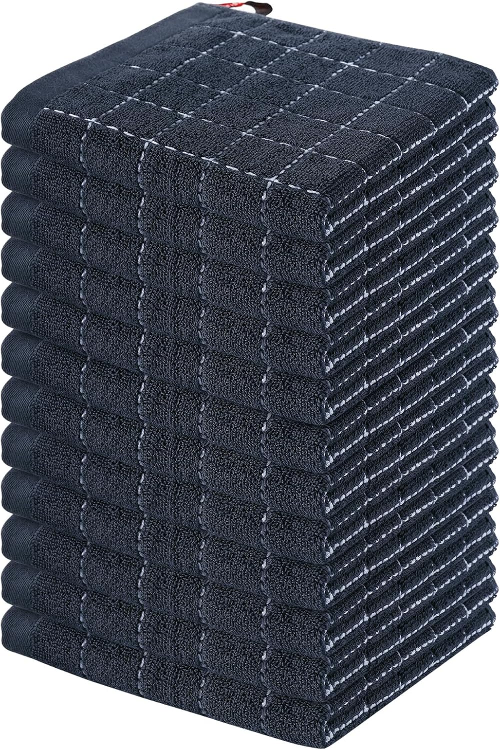 Homaxy 100% Cotton Terry Kitchen Dish Cloths, Ultra Soft and Absorbent Dish Towels for Kitchen
