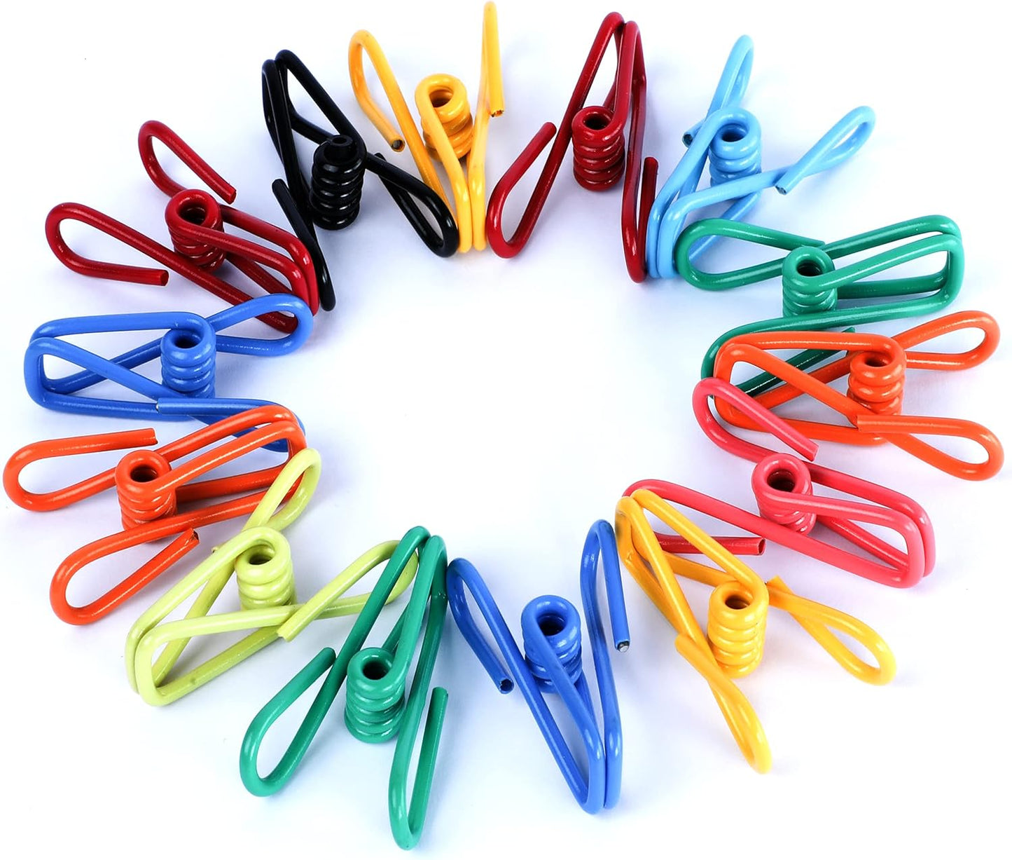 Riveda 30 Pack Assorted Chip Bag Clips Utility - PVC 2 Inch Coated Colorful Sealer for Sealing Food