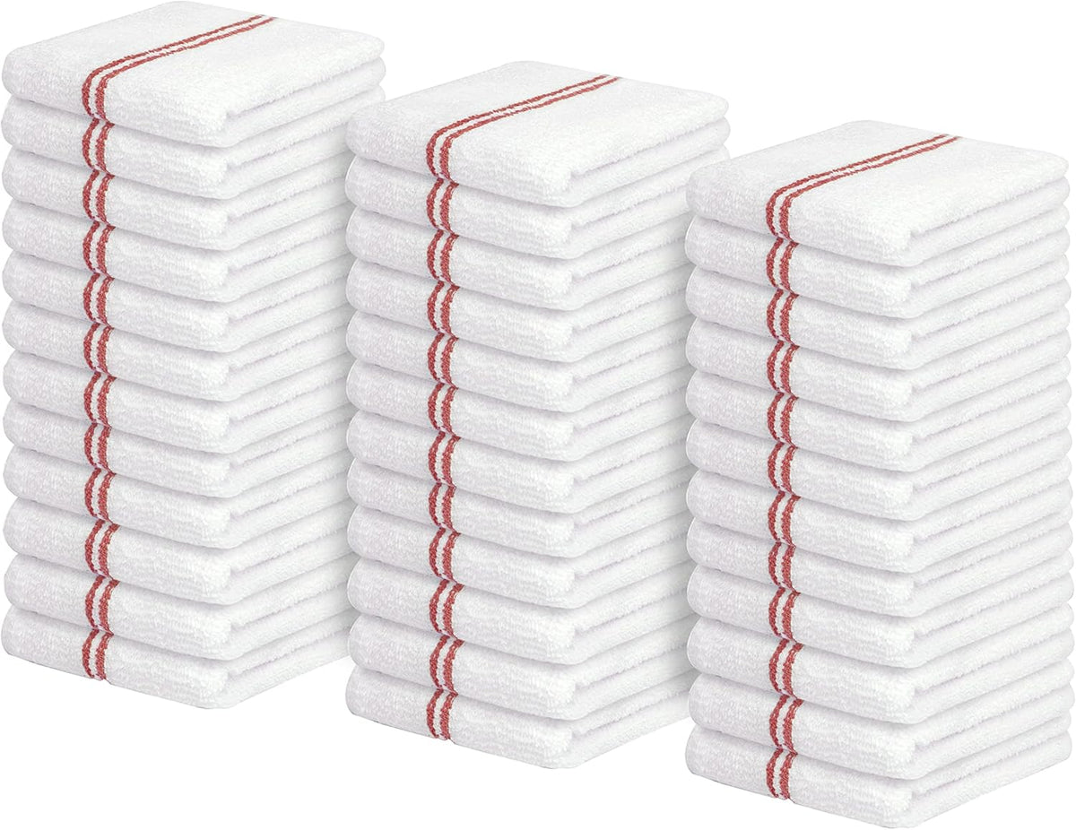 Avalon Towels Terry Bar Mop Towels (Value Pack of 36) Size 16"x19" – Absorbent and Durable