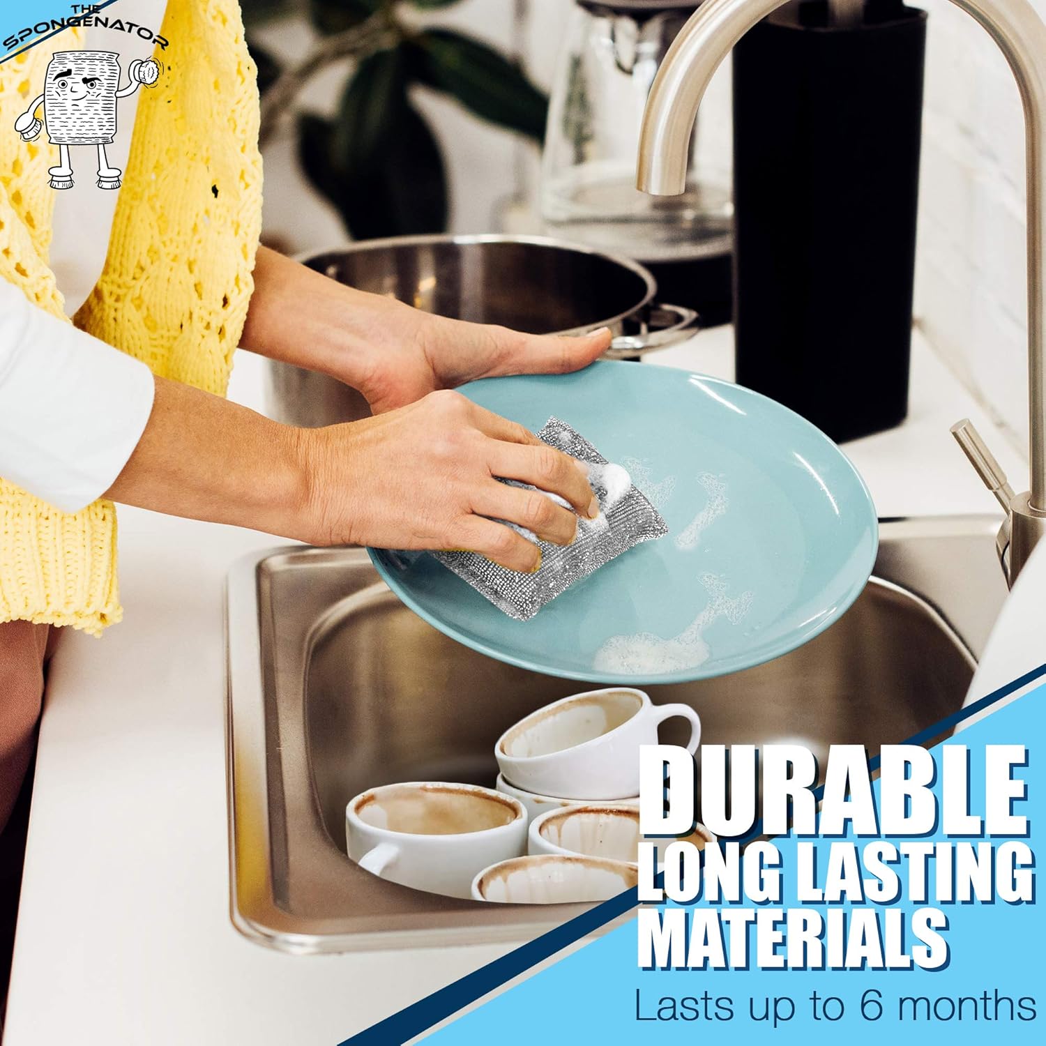 Kitchen Scrubbing Sponges - Heavy Duty Non-Scratch Scrubbing Cleaner Sponges in 1 Color