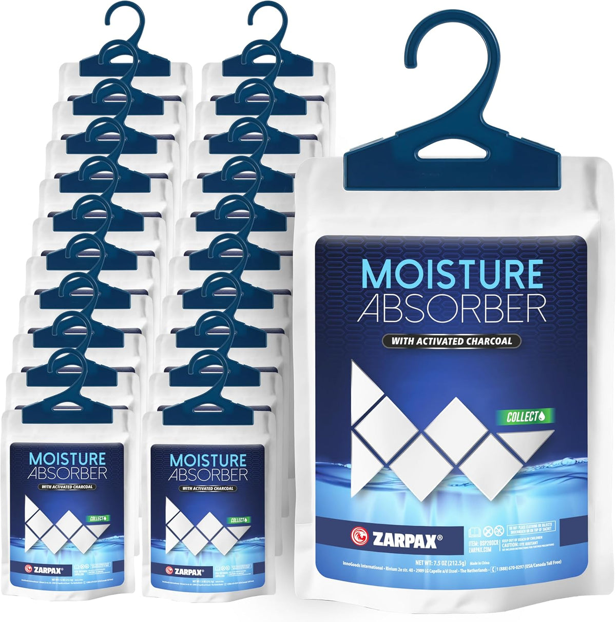 Moisture Absorber Sachets Activated Charcoal 7.5 oz/212g - Remove Excess Moisture In Air & Odor