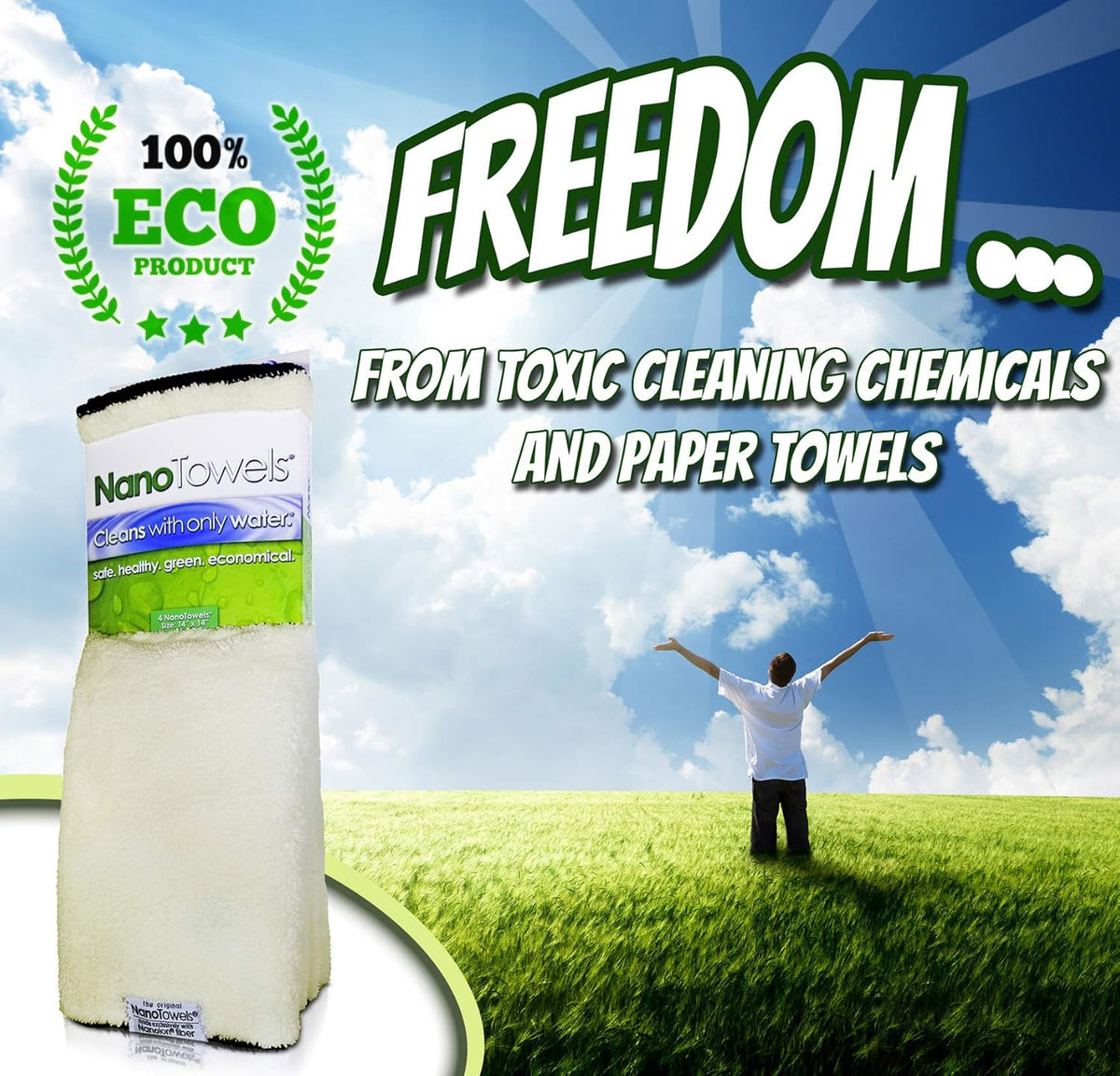 The Amazing Eco Cloth That Cleans Virtually Any Surface with Only Water. No More Paper Towels Or