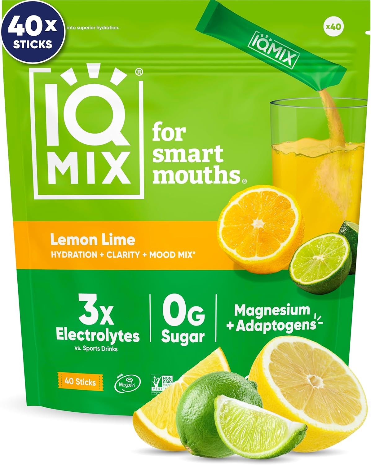 IQMIX Hydration Electrolyte Powder – 4-in-1 Formula for Hydration, Mental Clarity, Mood and