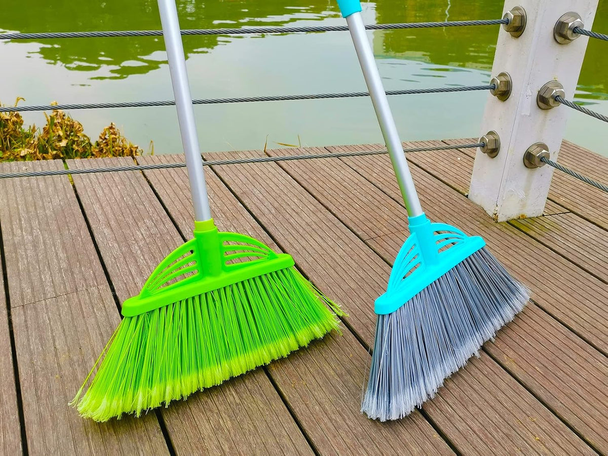 Three-Section Telescopic Aluminum Alloy Rod Long-Handled Broom for Housekeeping Garden Camping