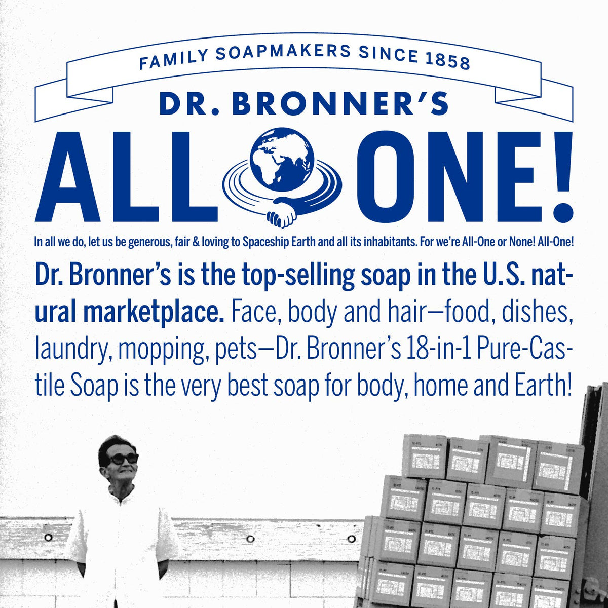 Dr. Bronner's Magic Soap-Pure-Castile Liquid Soap Refill (Rose 32 ounce, 2-Pack)-Regenerative