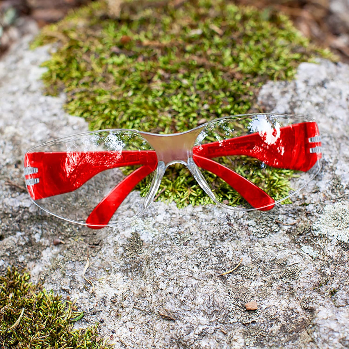 BISON LIFE Safety Glasses - Scratch Resistant Wrap Around Eyewear, Polycarbonate ANSI Z87.1 Impact