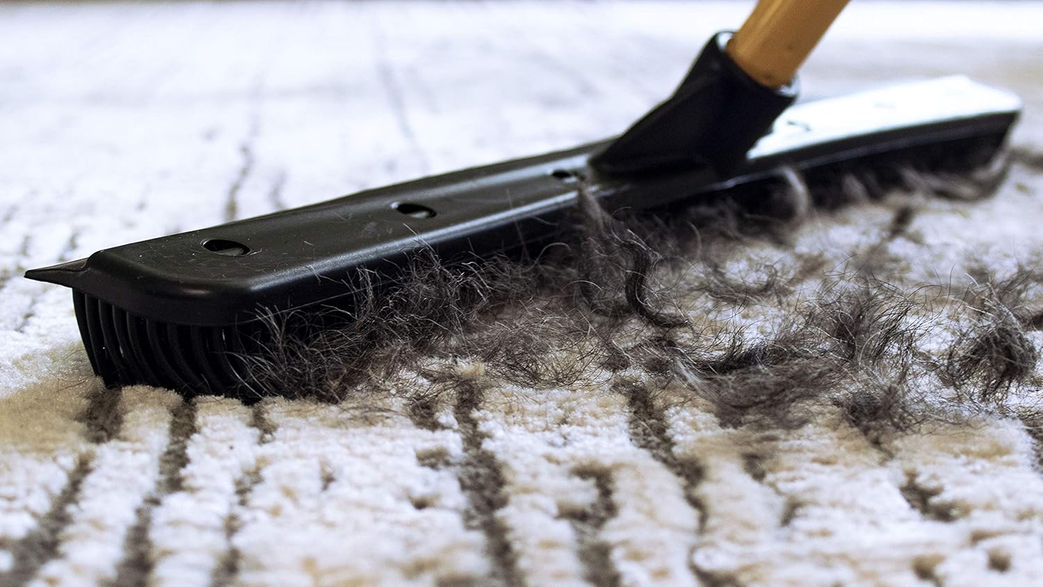 FURemover Pet Hair Rubber Broom 2-Piece Set containing Original and PRO Furemover Brooms for