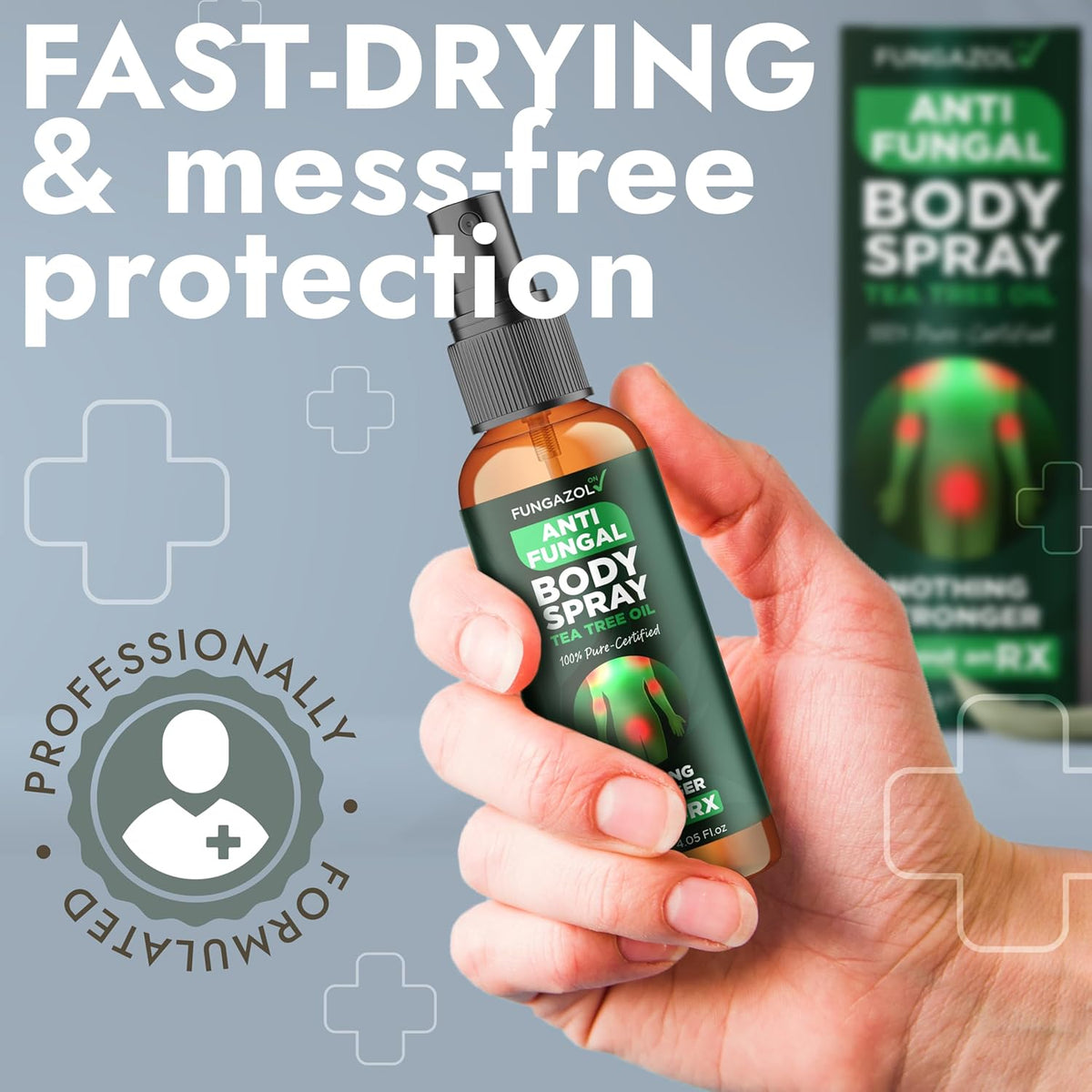Body Spray with Tea Tree Oil | Fast-Absorbing Antifungal Treatment for Jock Itch, Athlete’s Foot