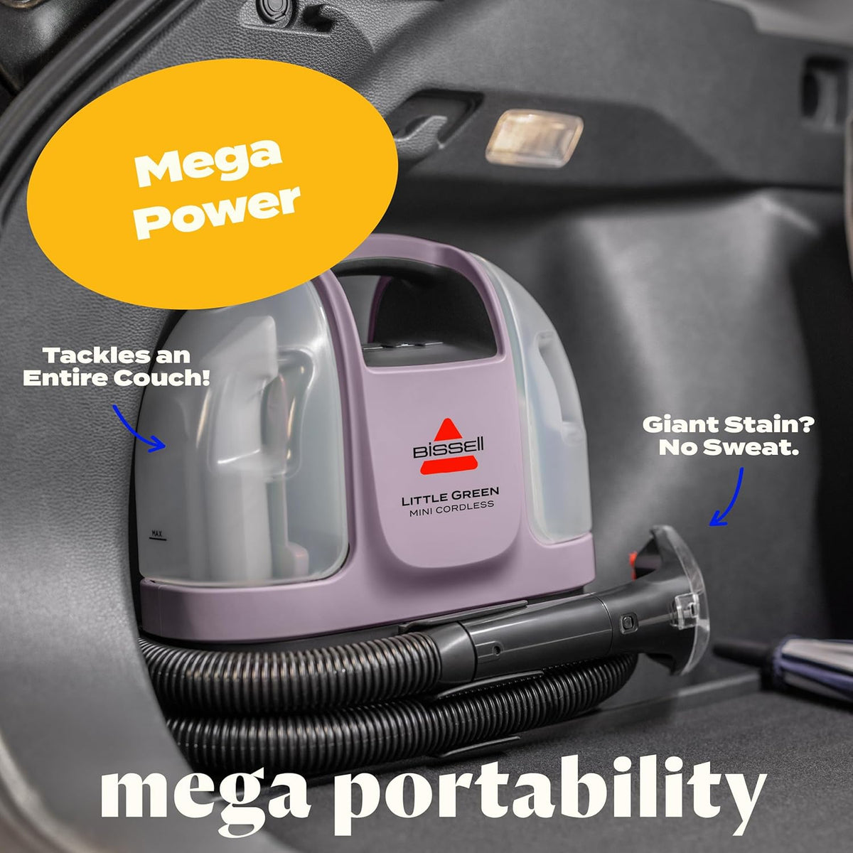BISSELL Little Green Mini Cordless Portable Carpet and Upholstery Deep Cleaner, Car/Auto Detailer